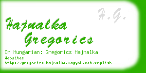 hajnalka gregorics business card